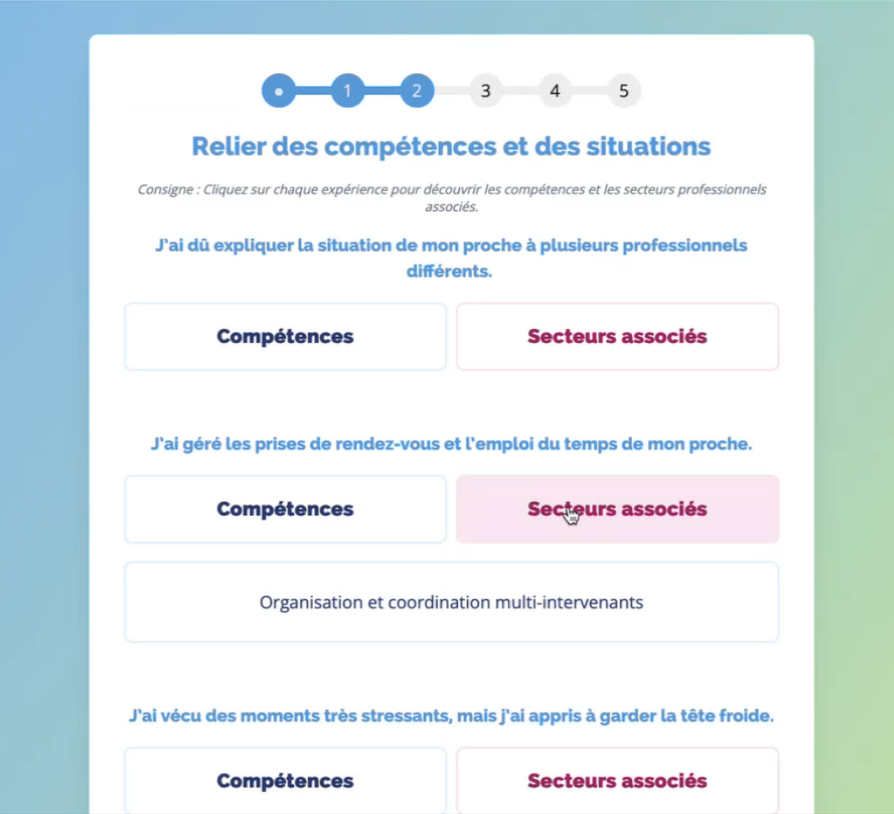 Aidant et compétent capture d'écran